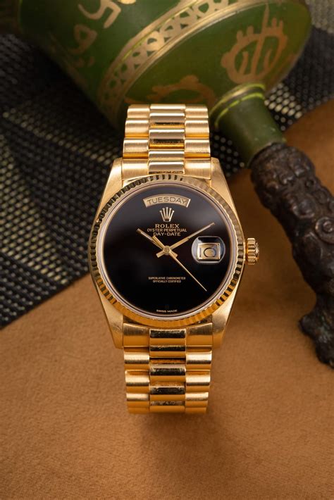 rolex day date gold blue onyx|rolex day date 40 series.